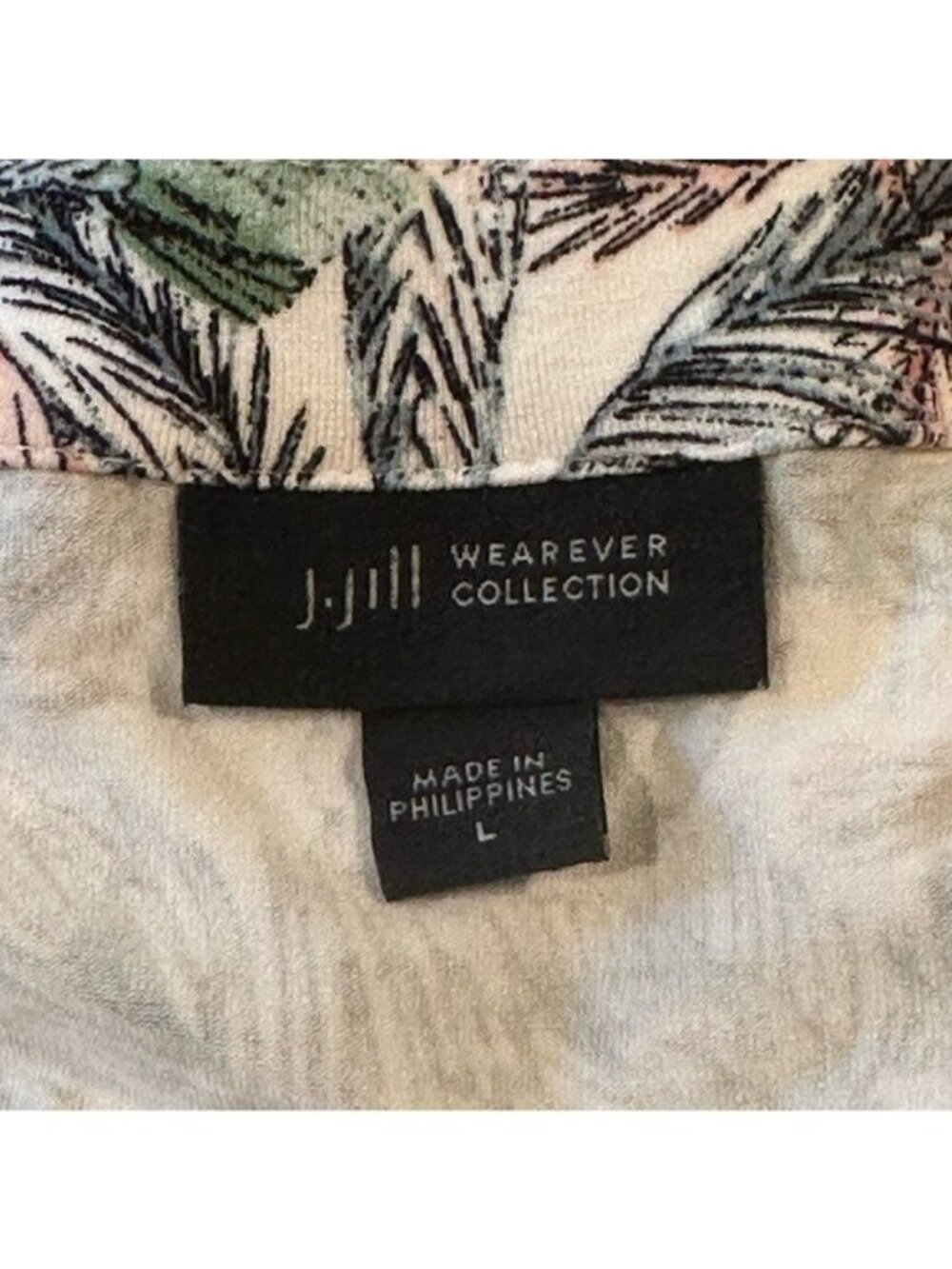 J Jill Wearever L Maxi Dress Slit Hawaiian Floral Bird Sleeveless Stretch Beachy - Picture 2 of 9